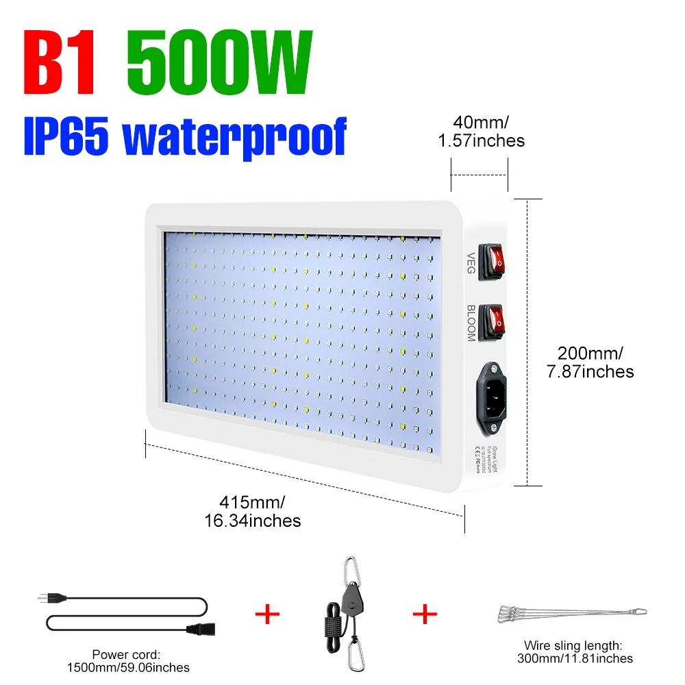 500W 300W Led Grow Light Full Spectrum Kas Tent Groente Interieur Bloem Zaailing Hydrocultuur Planten Uv Lamp