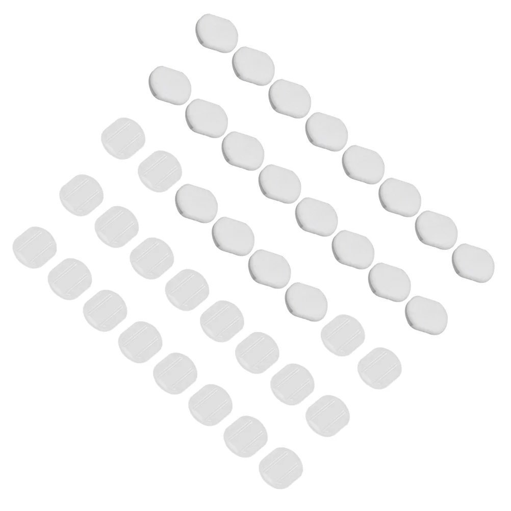 

40 Pcs Lightweight Ear Pads Clip Mat Perforation Earring Replacement Transparent Pain-proof Oval Oval-shaped