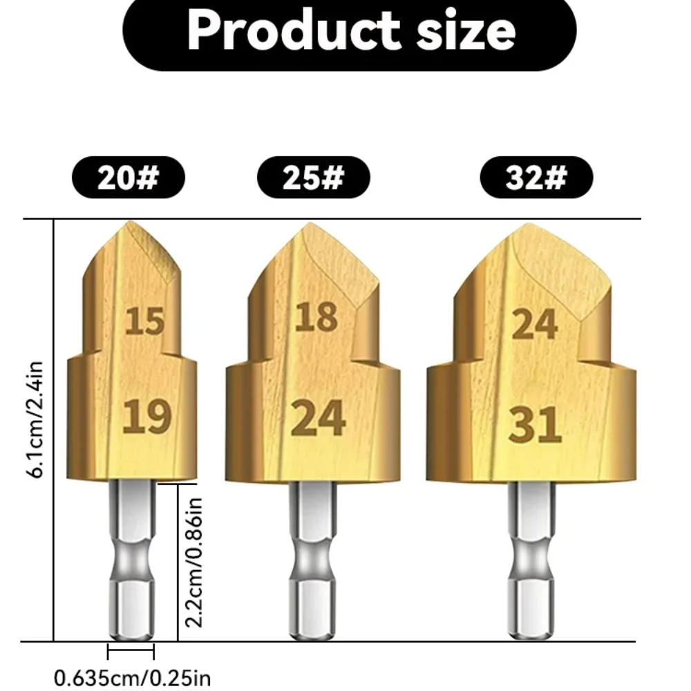 Imagem -04 - Ppr Levantamento Broca Ajustada Haste Sextavada Abridor de Furos Brocas do Núcleo para a Tubulação de Água Alarme Novo pc Pcs Pcs 20 mm 25 mm 32 mm