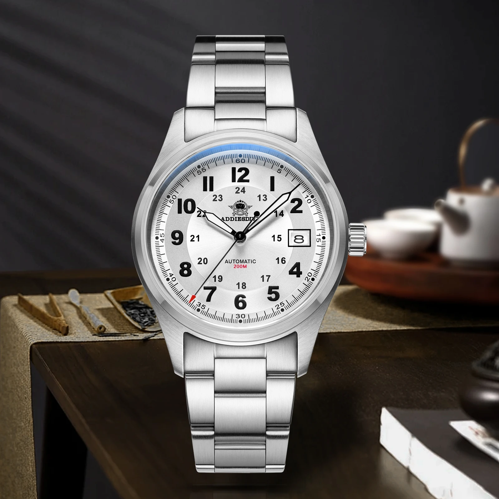 

ADDIESDIVE Top Brand NH35A Automatic Mechanical Watch Luxury Stainless Steel Men Watches 200M Super Luminous AD2048 reloj hombre