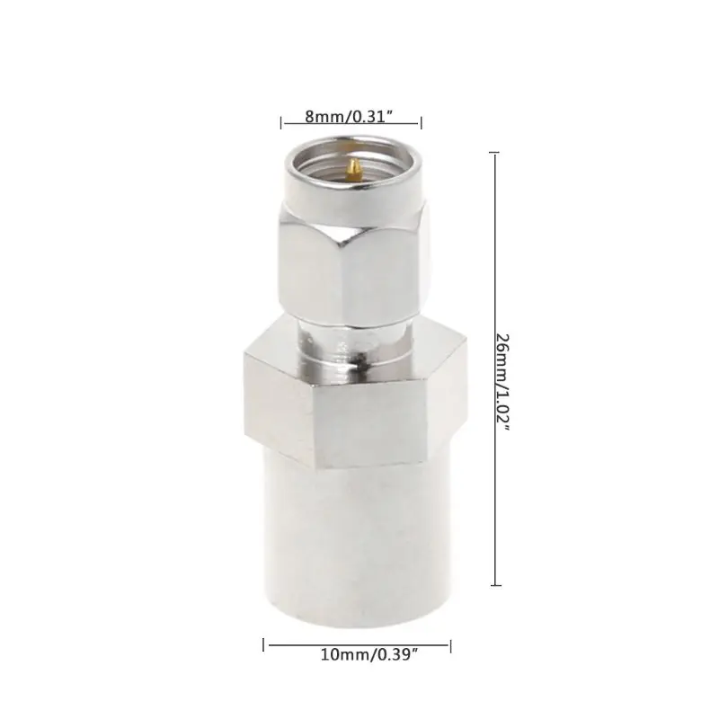 Both Male FME To SMA Plug RF Connector Straight FME/SMA Coaxial Cable Adapter