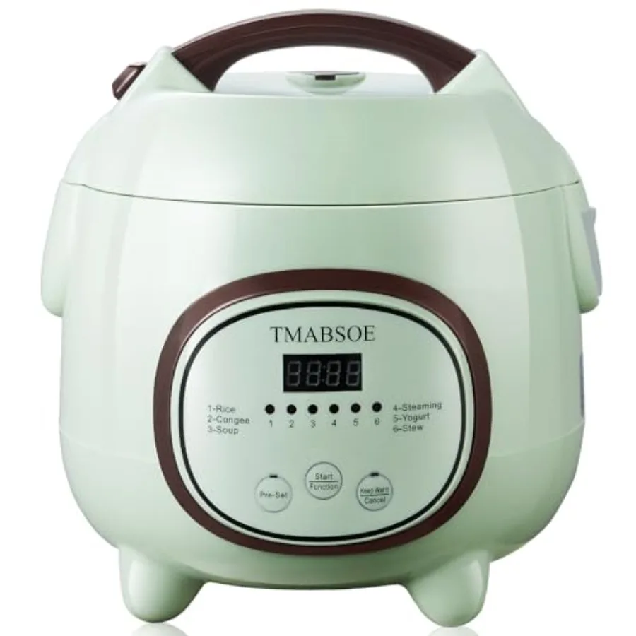 

Rice Cooker 6 Cup Cooked Small Rice Cooker with 6 Cooking modes 24-Hr Delay Timer and Auto Keep Warm Function Non-Stick Inner P