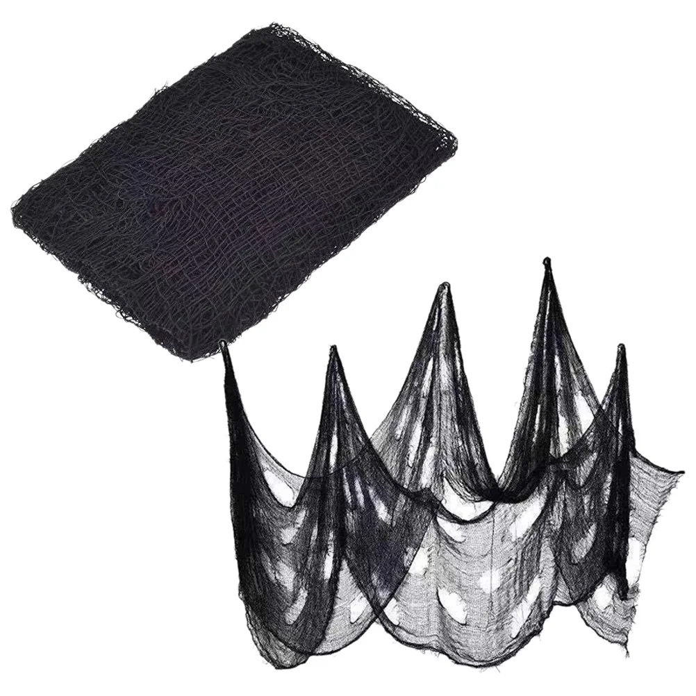 

2Pcs Halloween Gauze Hanging Decor Durable Creepy Cloth Party Decoration Polyester nament Festival Props Spooky Background
