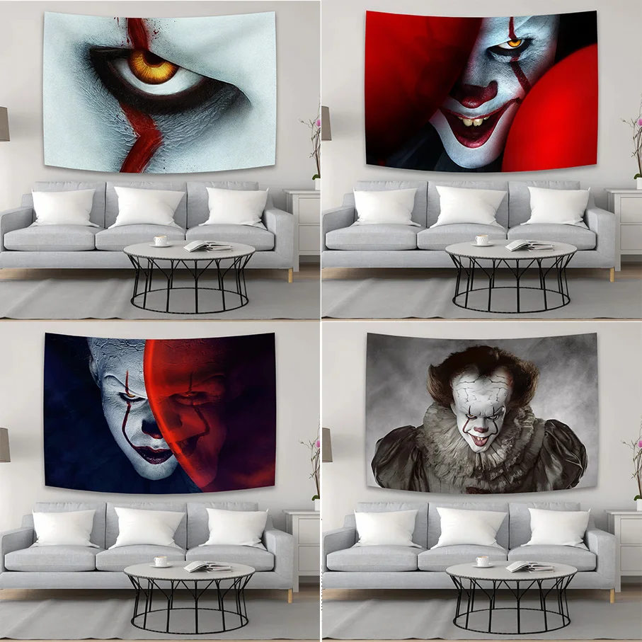 

Horror Movie Home Decoration Tapestry Halloween Curtains Psychedelic Background Wall Canvas