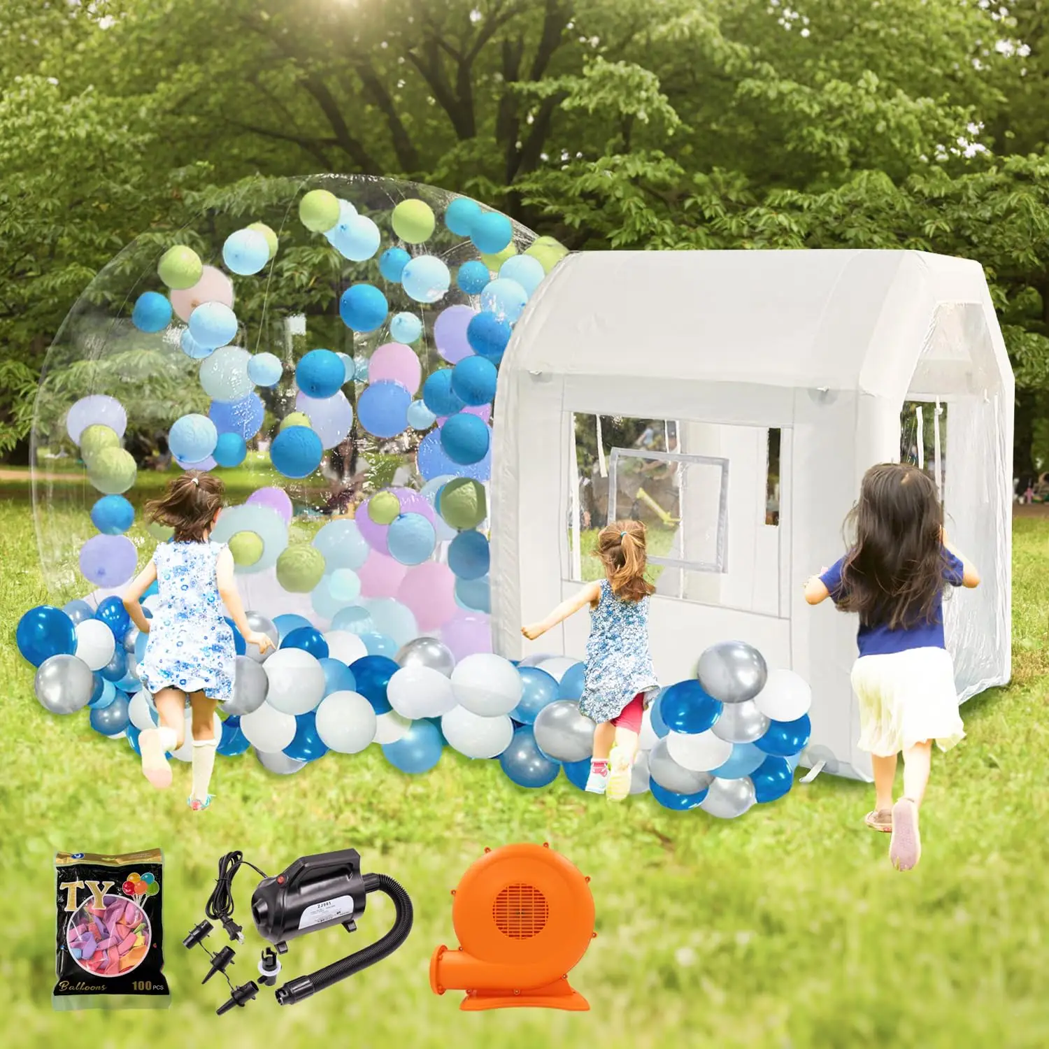 10ft Inflatable Bubble House Dome for Kids, TPU Balloon Tent for Parties, Customized