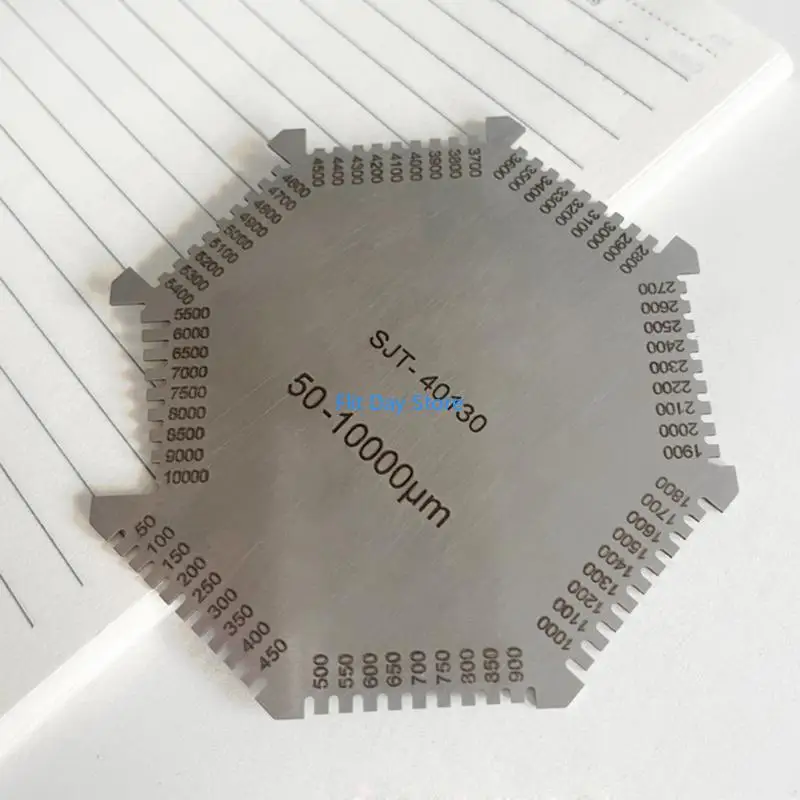 F92C Reusable Stainless Steel Film Comb Wet Film Thickness Gauge Wet Film Gauge for Thickness Measure Paint Coating Thickness