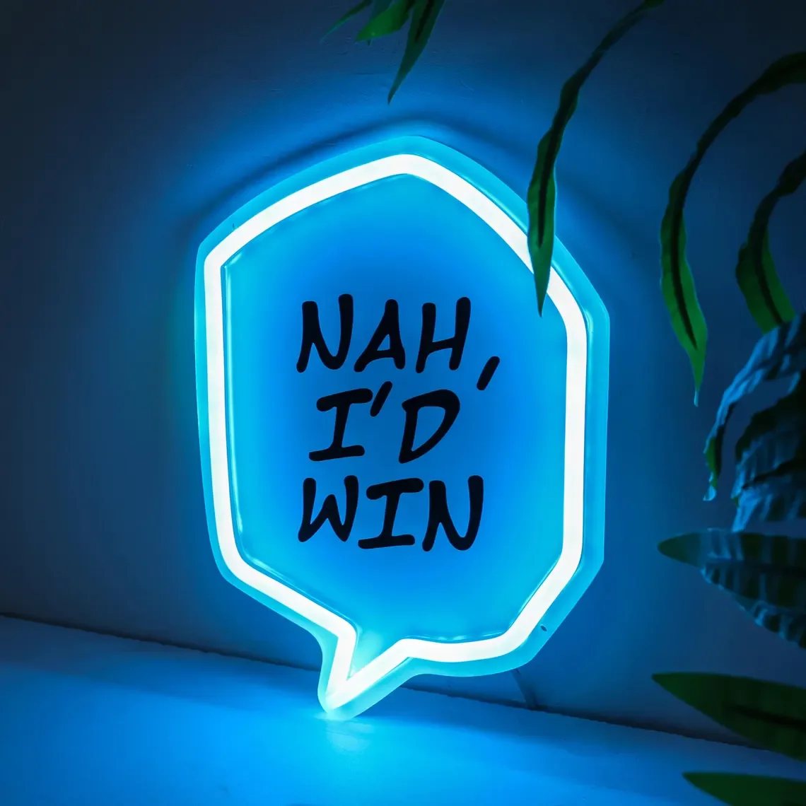 لا سأفوز علامة نيون Led، ديكور نيون أنمي ياباني، ضوء نيون Led ياباني، ديكور جدار غرفة الألعاب، علامة نيون أنيمي