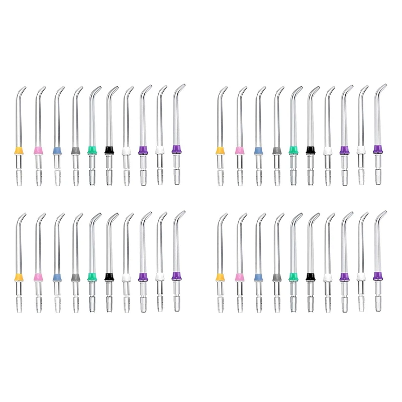 40 peças de pontas clássicas de jato de substituição compatíveis com fio dental de água Waterpik e outras marcas de irrigadores orais