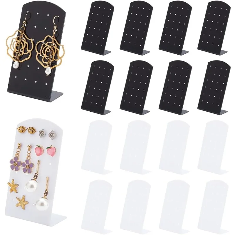 

20 шт., подставка для сережек с 24 отверстиями, 2 цвета