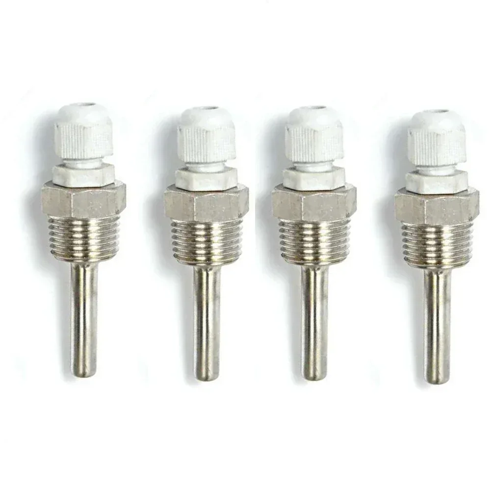 

4pcs G12 Temperature Sensor Sleeve for Solar Systems Stainless Steel Accessory for Reliable Temperature Measurement