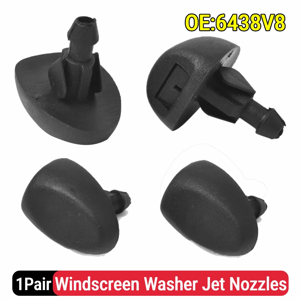 1Pair Front Windscreen Washer Jet Nozzles 6438V8 For Citroen C3/C3 Picasso/Dispatch/Saxo/Xsara For Peugeot 106/205/207/306/307