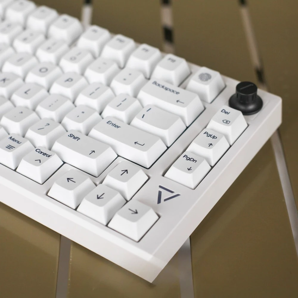 ECHOME MAC Style Keycap 125Key Set PBT Custom Minimalist White Keyboard Cap Cherry Profile KeyCap for Mechanical Keyboard Gift