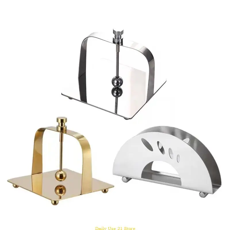 

Stainless Steel Napkin Holder Freestanding Paper Napkin Tissue Dispenser for Home Ktchen Countertop Dining Table Napkin