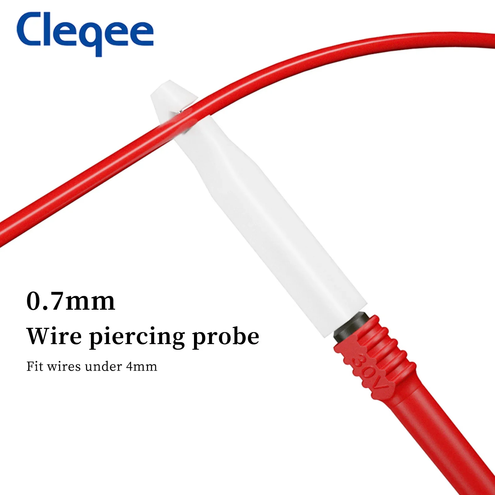 Cleqee P1043B Series Multimeter Test Leads Kit 4mm Banana Plug Safety Piercing Probe Needle Alligator Clips Automotive Tool Set