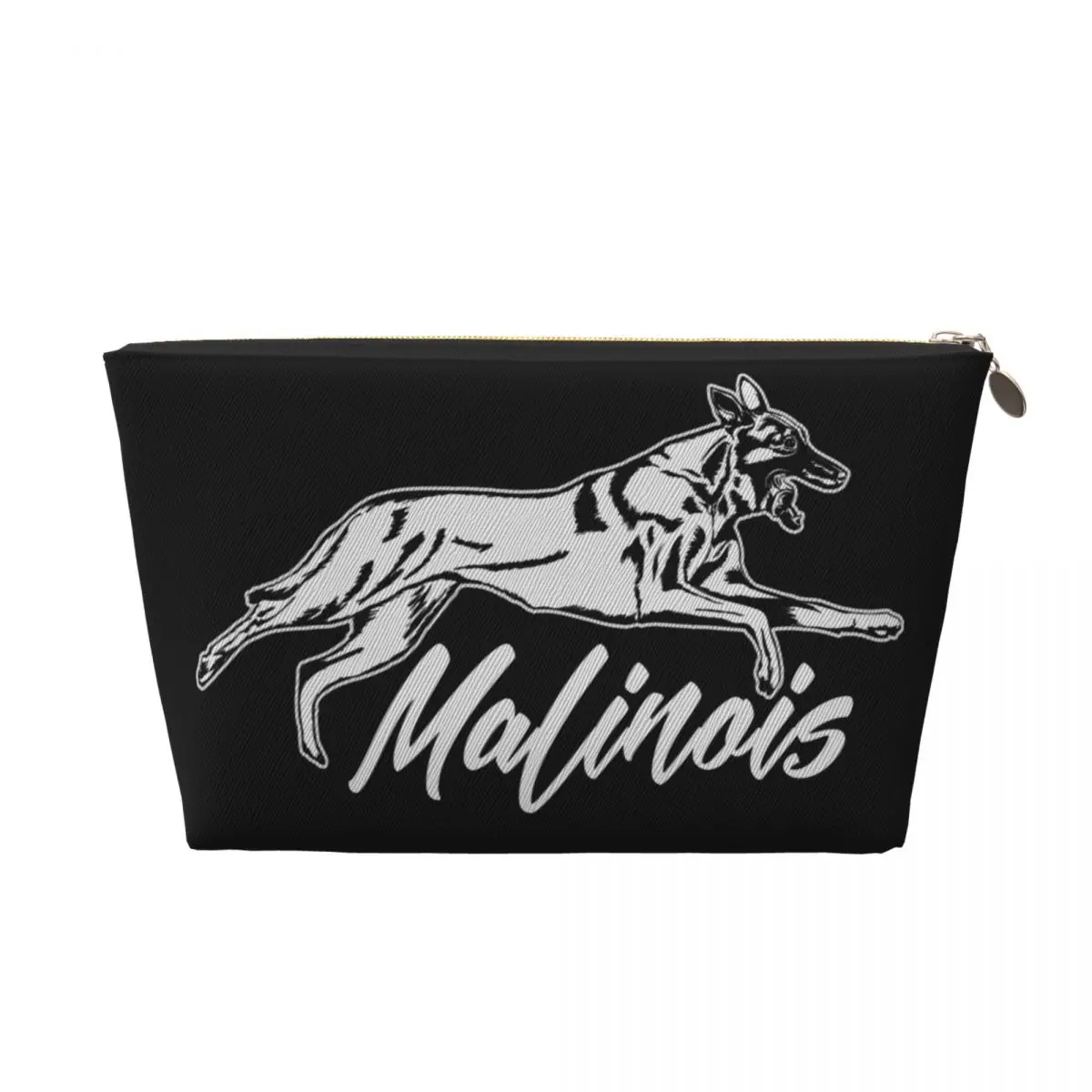 Custom Belgian Shepher Malinois Toiletry Bag Women Makeup Cosmetic Organizer Ladies Beauty Storage Dopp Kit Case