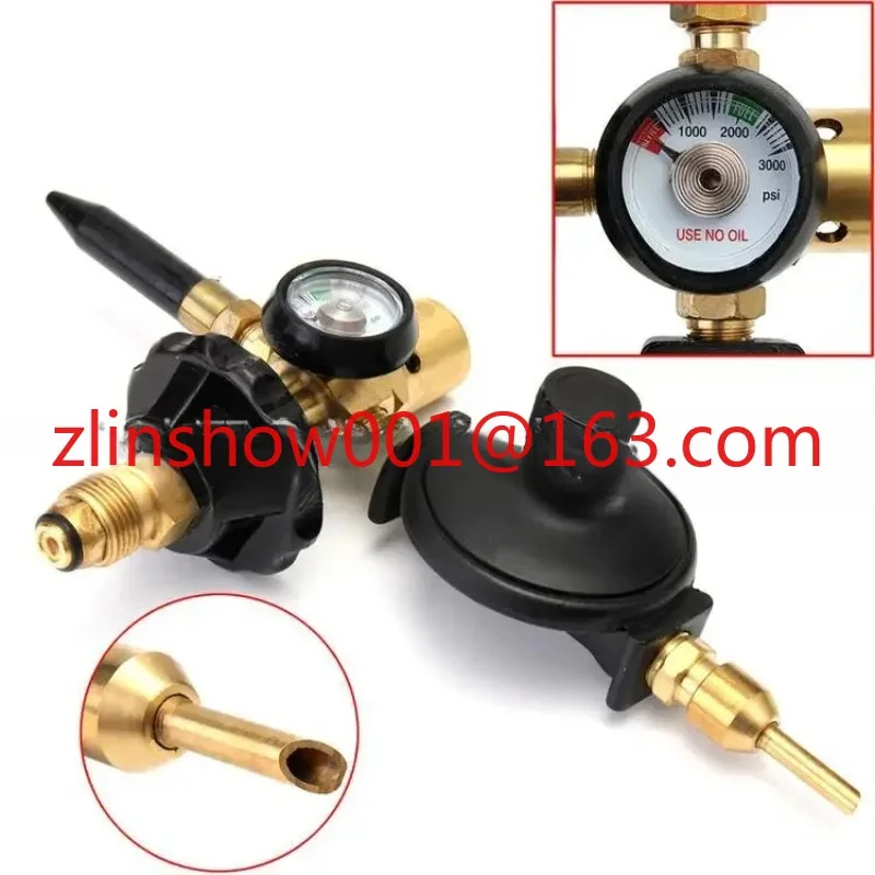 Outlet Helium Inflation Balloon Pressure Reducing Valve Helium Inflation Tool G5/8,CGA580 All Copper Large Double