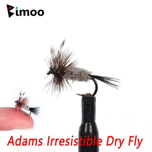Imagen 1 del producto Bimoo 6 uds Grizzly Brown Hackle Adams irresistible mosca seca May Fly Midge mosca mosquitos Fly Pike Bass trucha Señuelos de pesca cebos