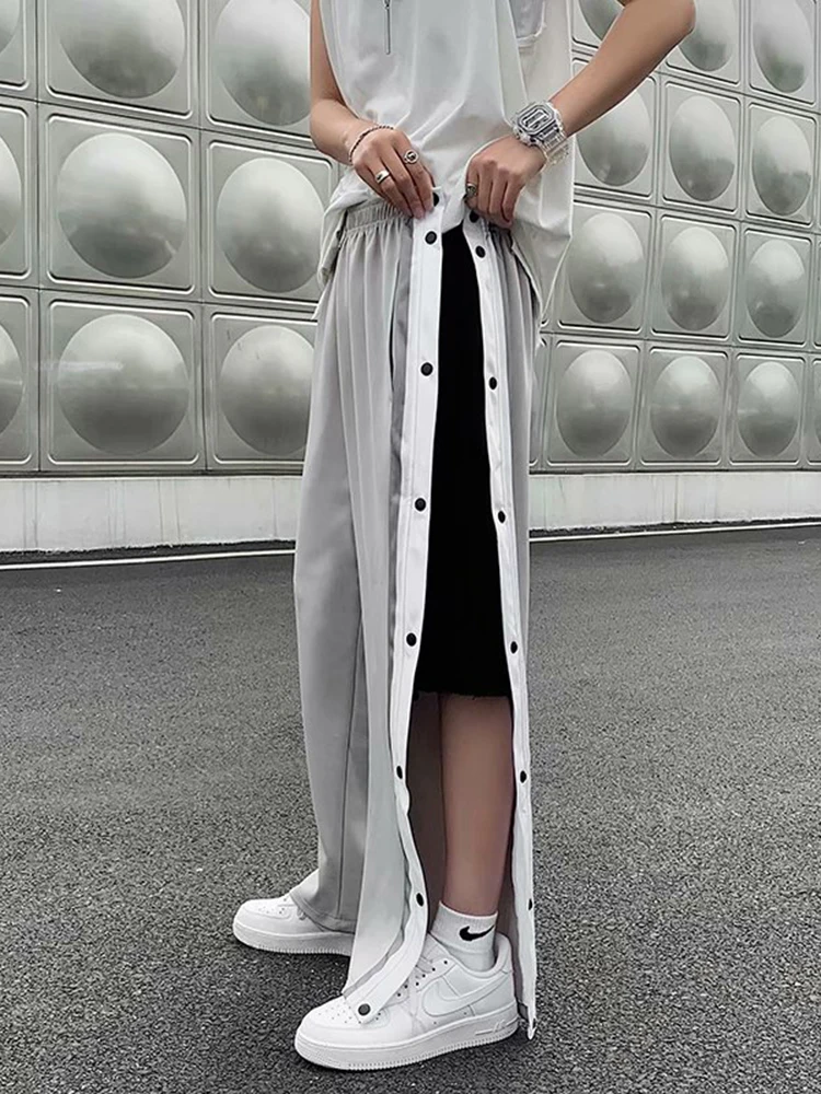 

Мужские повседневные брюки High-Street Sle с пуговицами, для активного отдыха, прямого кроя, свободные, весна-лето, модный бренд