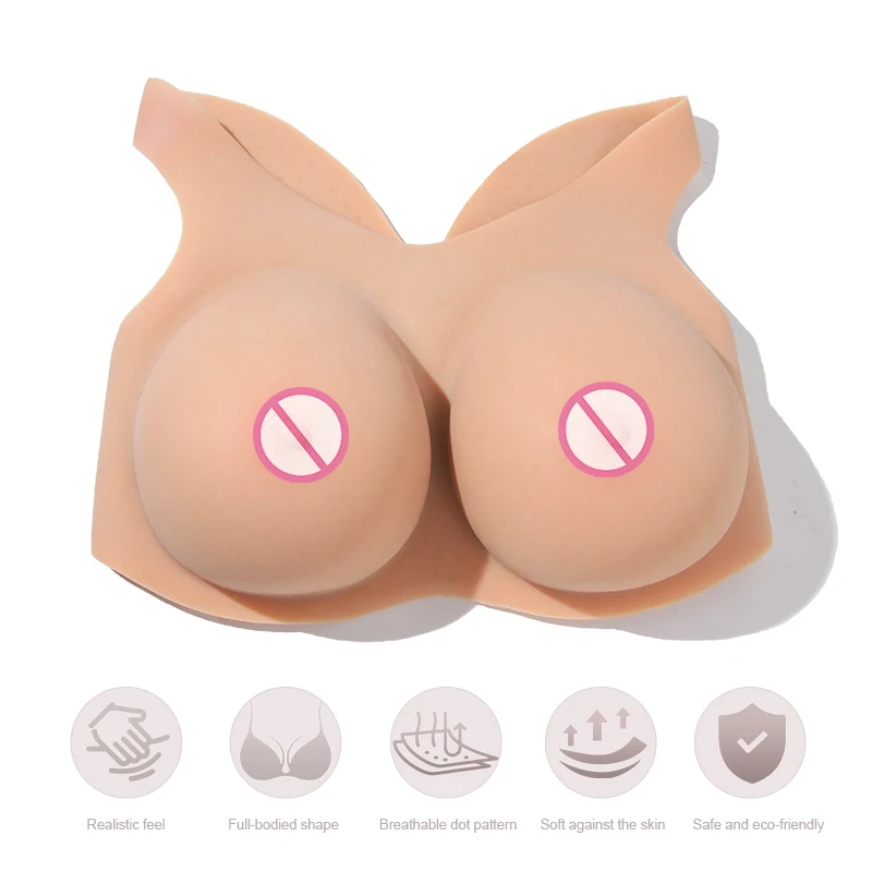 ONEFENG Silicone Fake Breast BCDECup Gel Filling Fake Boobs Crossdresser Transgender Drag Queen