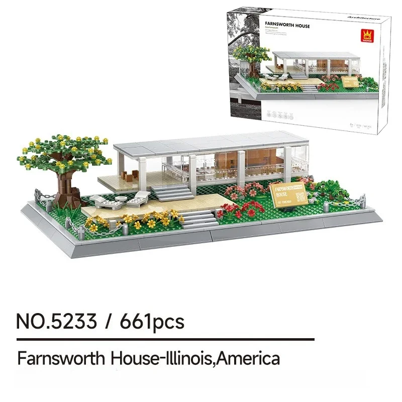 1226PCS Kreative Villa Savoye-Paris Frankreich Bausteine Architektur Bau Ziegel Spielzeug Geschenk Für Erwachsene Kinder