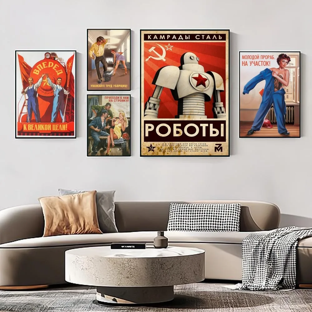 1pc Soviet Russia Communism Poster HD Posters Home Room Bar Cafe Decor Art Wall Painting Picture