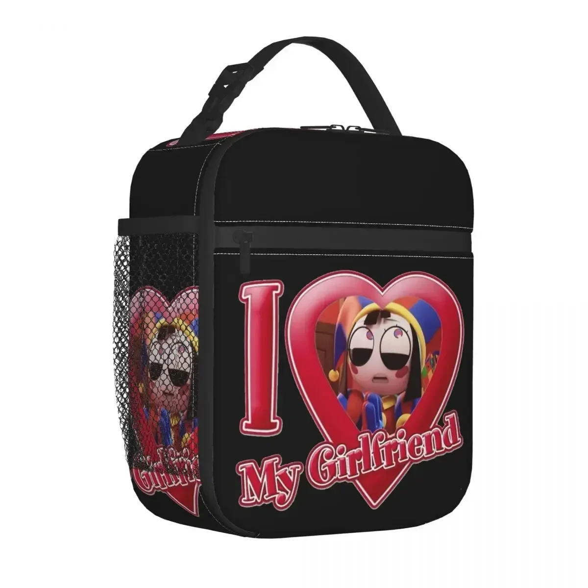 Pomni Amazing Digital Circus Insulated Lunch Bag Cooler Bag Lunch Container Clown Cartoon Tote Lunch Box Men Women School Travel