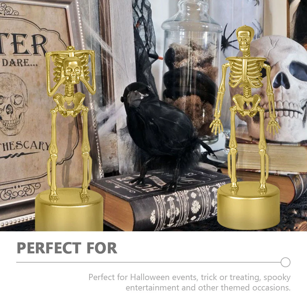 Halloween Award Medals Skull Stand Trophy Desktop Ornaments Child Decor