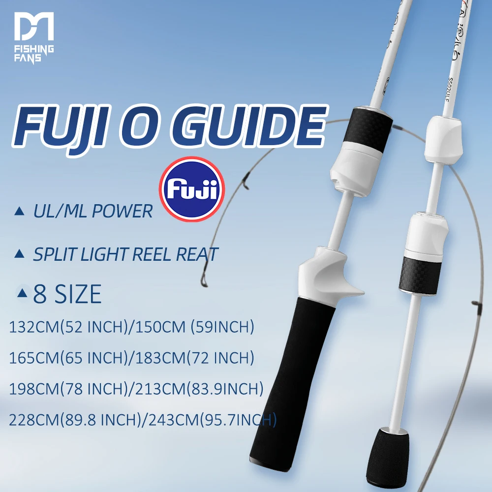 

FISHINGFANS ORCA SPLIT REEL SEAT 30T CARBON FUJI O GUIDE 11KG BIG DRAG UL ML POWER FISHING ROD