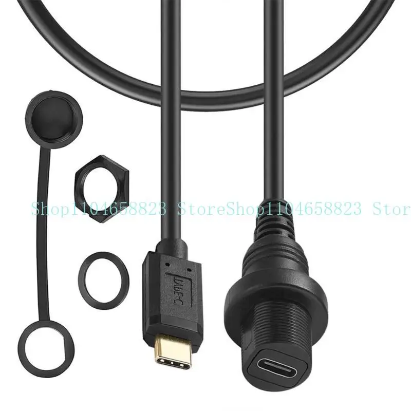 652F Fast Speed USB2.0 3.1 Type C Car Dashboards Mount Cable Extension with Male to Female Connectors