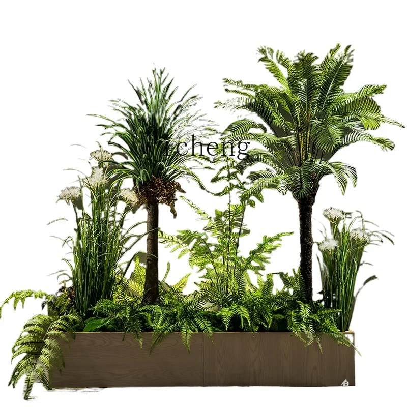 

TQH large-scale simulated tropical plant indoor landscaping green plant shopping mall window floor-to-ceiling landscape ornament