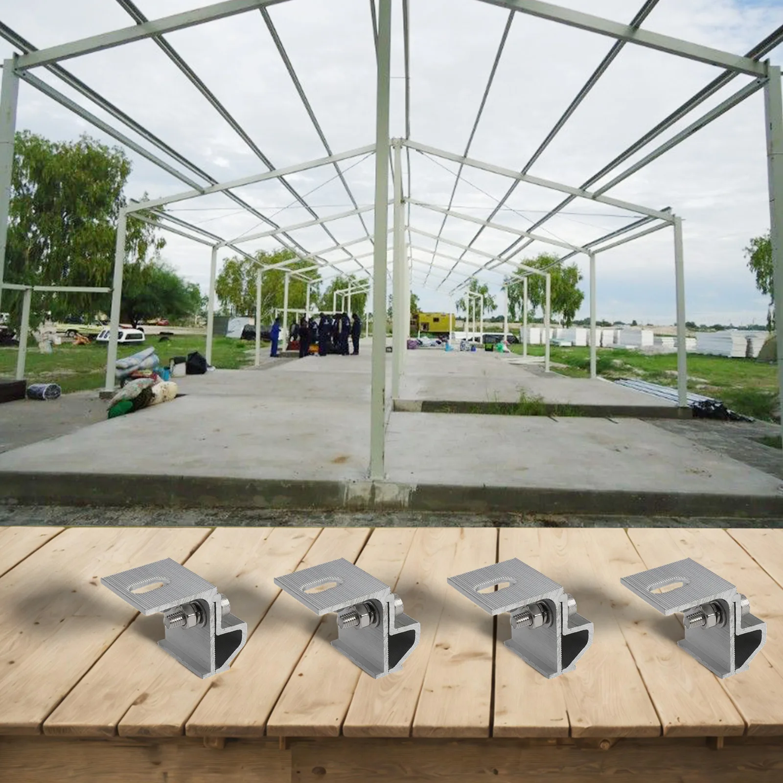 

Solar System Accessory Solar Panel Bracket Versatile Mounting Options For Boats For Houses Aluminum Alloy Roof Clamp