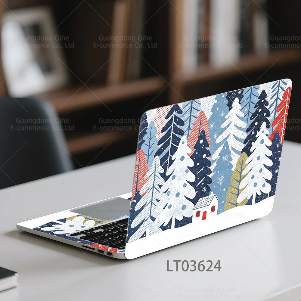 

2 Pcs Winter Forest Cute Animals & Floral PVC Stickers, Waterproof Wear-resistant Self-adhesive for Notebook