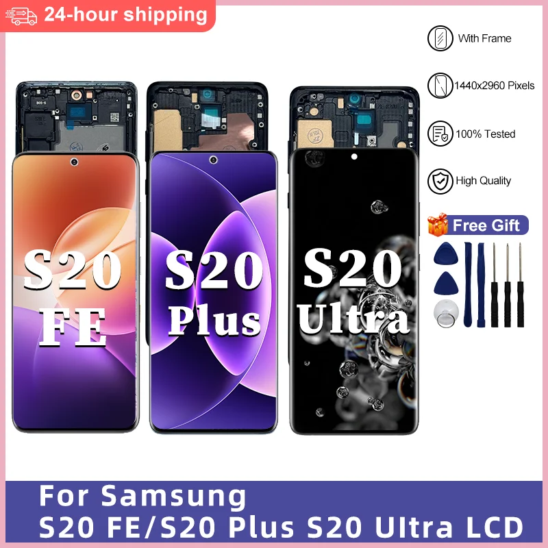 TFT For Samsung S20 Ultra LCD S20 FE Display Touch Screen S20 Plus Digitizer Assembly For SM-G780F SM-G985 LCD Replacement Parts