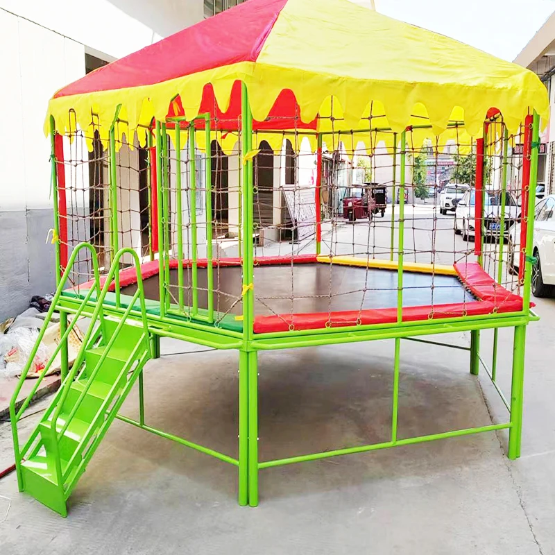 2026   Factory Price Outdoor Trampoline Kids Jumping Trampoline Garden Trampoline