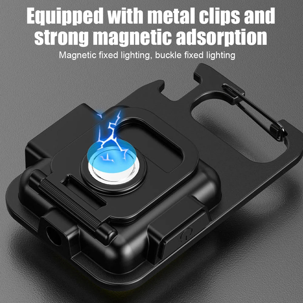 1-10PCS Portable Flashlight Mini LED Keychain Light USB Charging Emergency Lamps COB Work Light Outdoor Camping Light Corkscrew