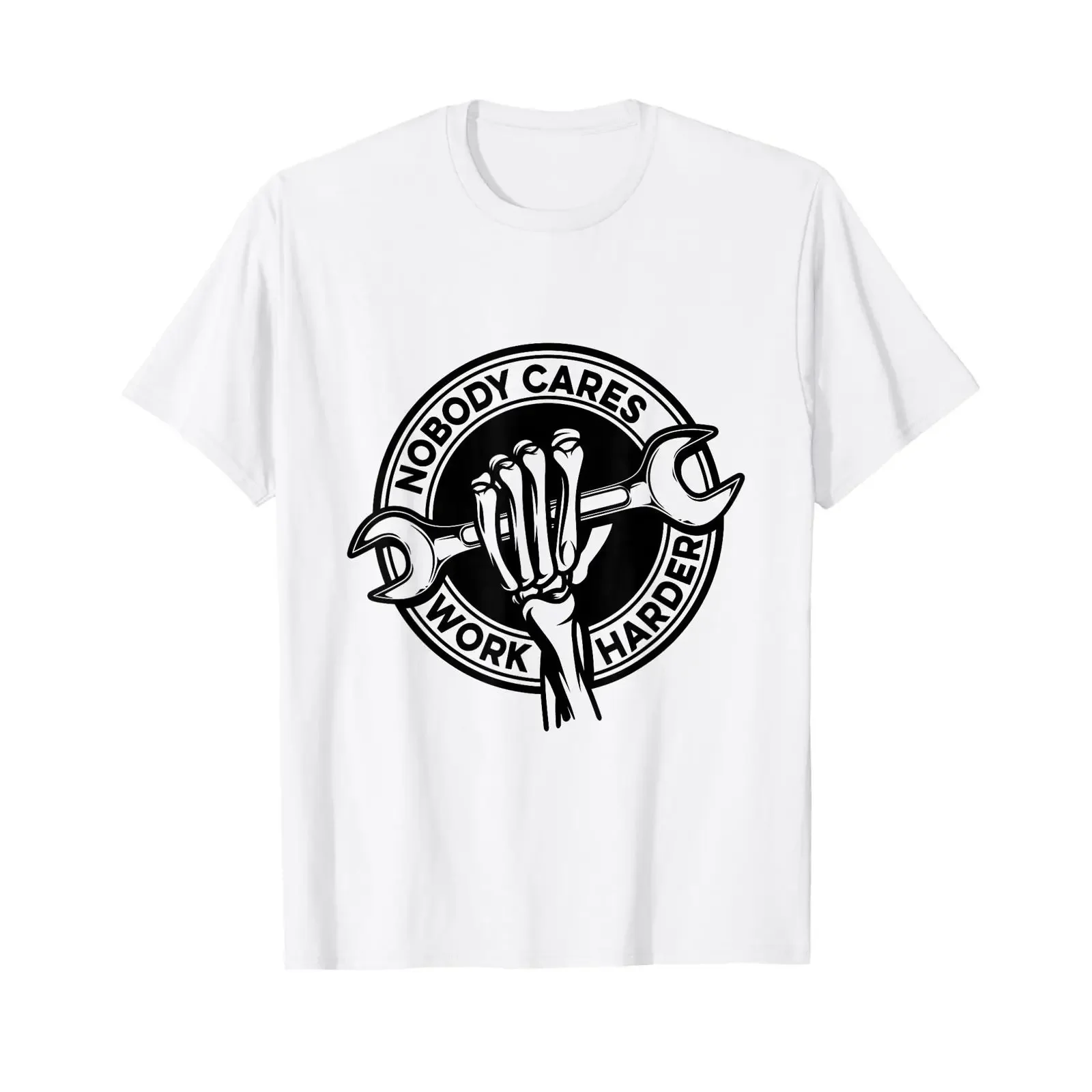Nobody Cares Work Harder Car Repair T Shirt vintage Washed Slightly Soft Casual streetwear Stylish homme graphic