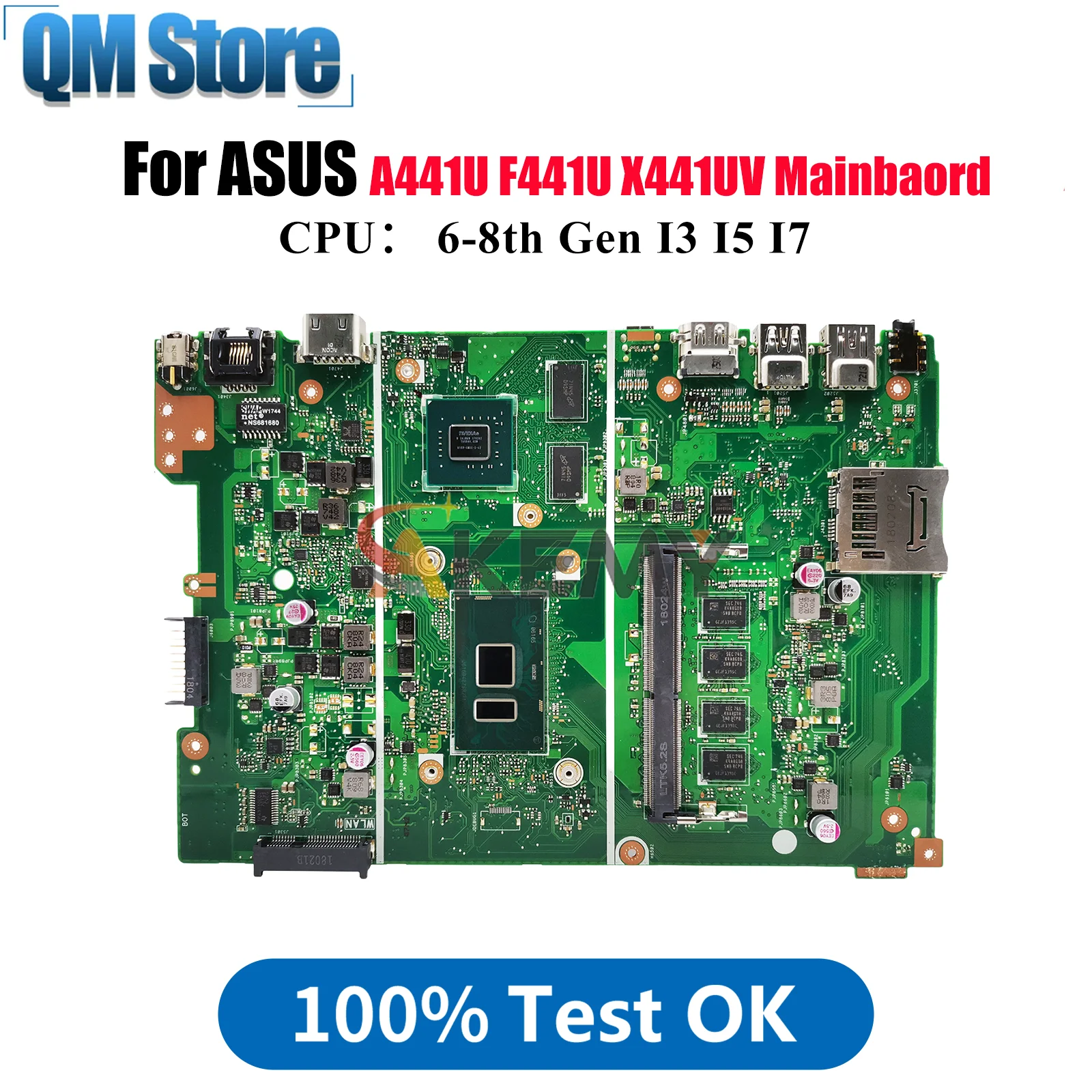 

Материнская плата для ноутбука X441UV для ASUS X441URK X441U X441UAK A441U F441U X441UAR X441UBR X441UB X441UVK с процессором I3 I5 I7