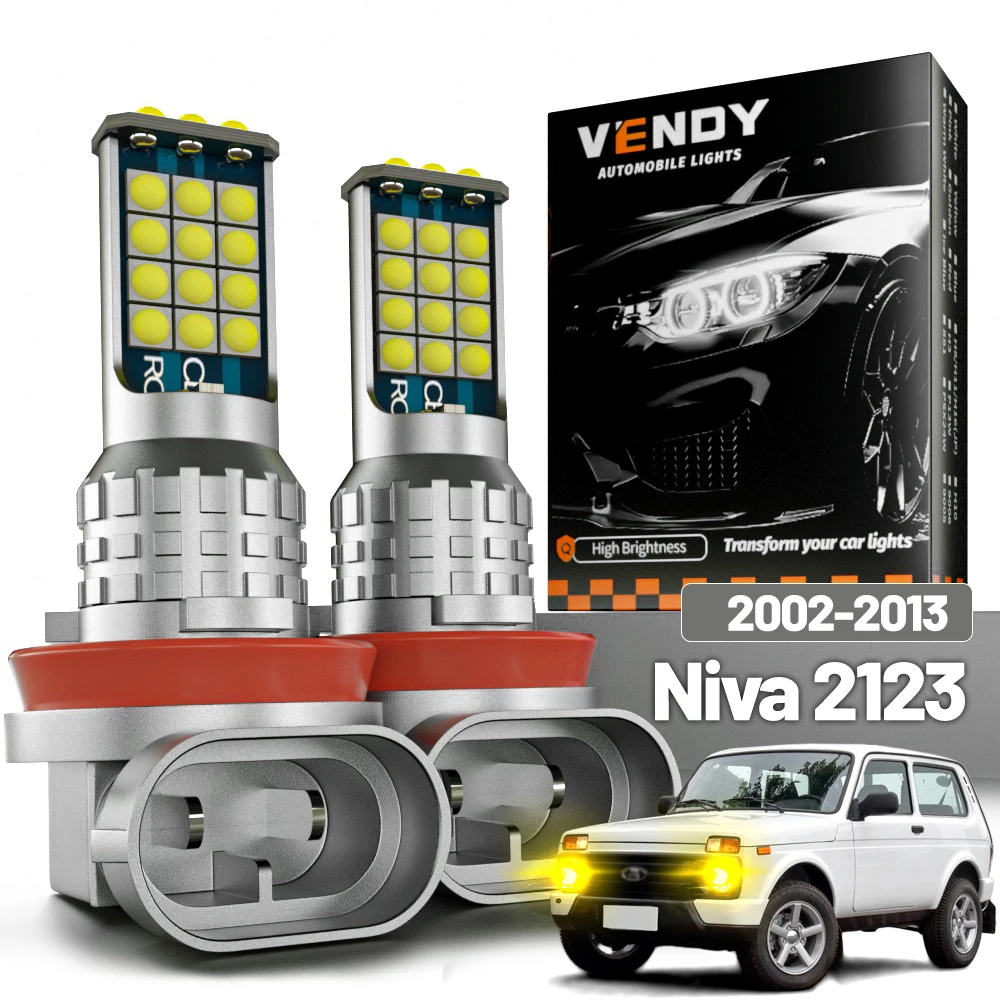 

2 шт. светодиодные противотуманные фары для Лада Нива 2123 2002-2013, аксессуары Canbus