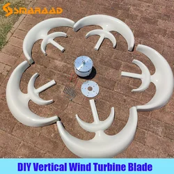 DIY Vertical Wind Turbine Generator Nylon Blades For Small Windmill