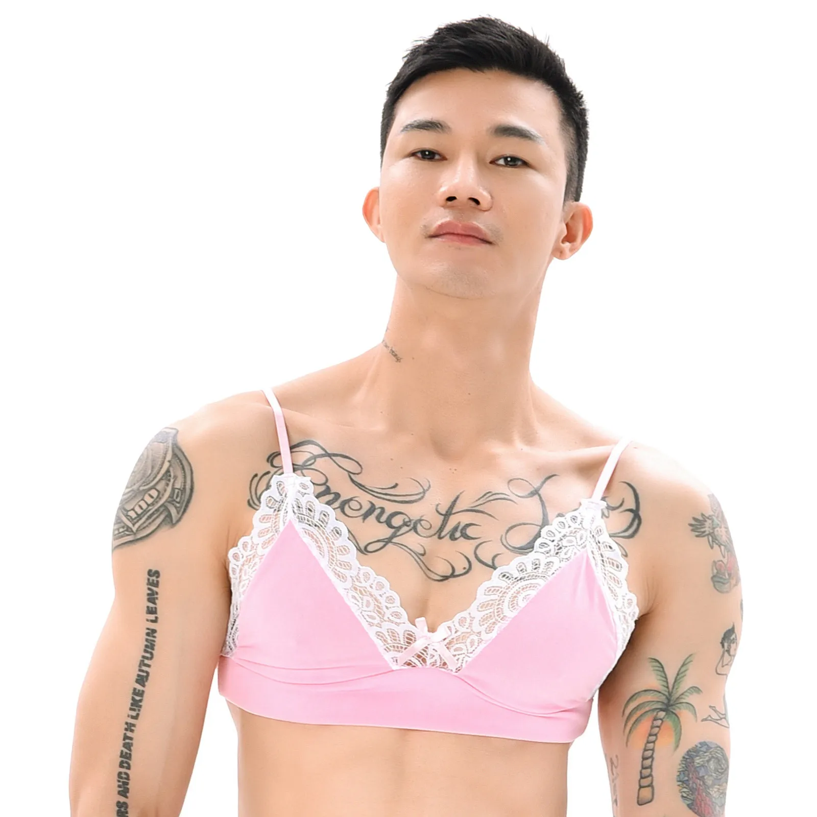 

Mens Silk Panties Men Sexy Gay Sexy Lace Brassiere Panties Seductive Boxers Combination Lady Pajamas Jock Underwear for Men