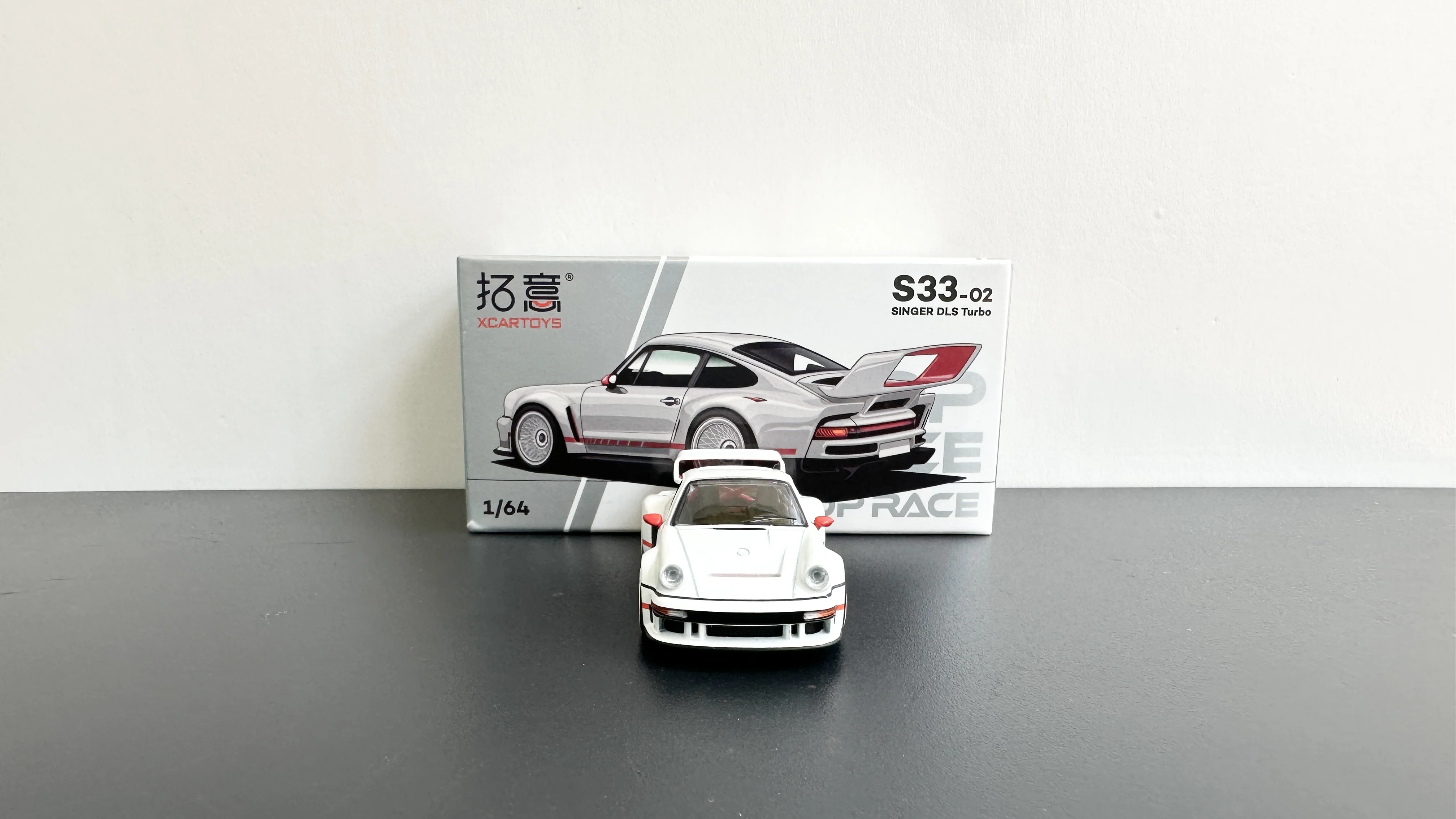 1:64 بورش، White SINGER DLS Turbo Racing Model، TOEIC POSRACE Alloy