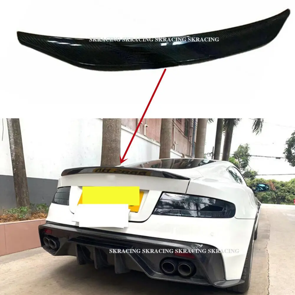 Car Accessories For Aston Martin Convertible Coupe DB9 DBS Carbon Fiber Rear Trunk Spoiler Wing