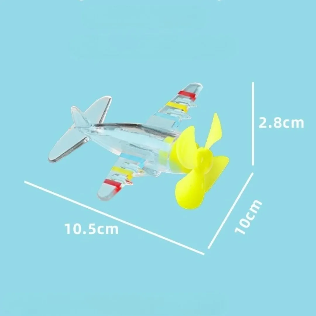 Jouet d'avion coloré avec LED, ornement d'avion rotatif, décor de vélo d'avion à vent, nouveauté Gag, jouets pour enfants