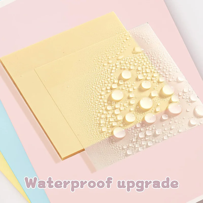 Morandi Transparente PET-Haftnotizen Wasserfeste Wiederablösbare Notizblöcke Mini Klare N-Zeit-Aufkleber für Fehlerkorrektur & Studium – Detail 3