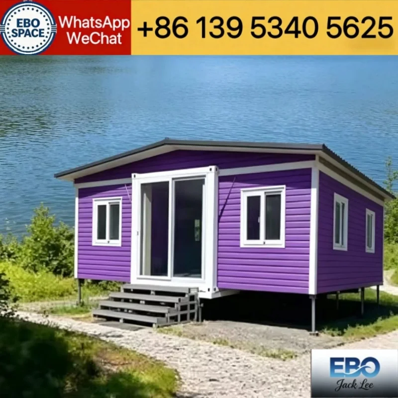 Outdoor retreat 30ft foldable expandable prefab container house villa waterproof system long lifespan kitchen bathroom integrat
