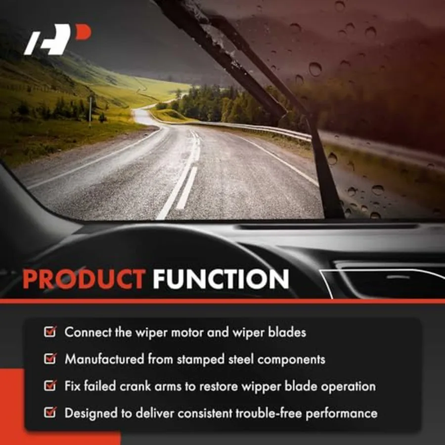 Front Windshield Wiper Linkage for Ford F-250/F-350/F-450/F-550 Super Duty 2011-2016,Steel, Black, Heavy-Duty Corrosion-Resista view 5