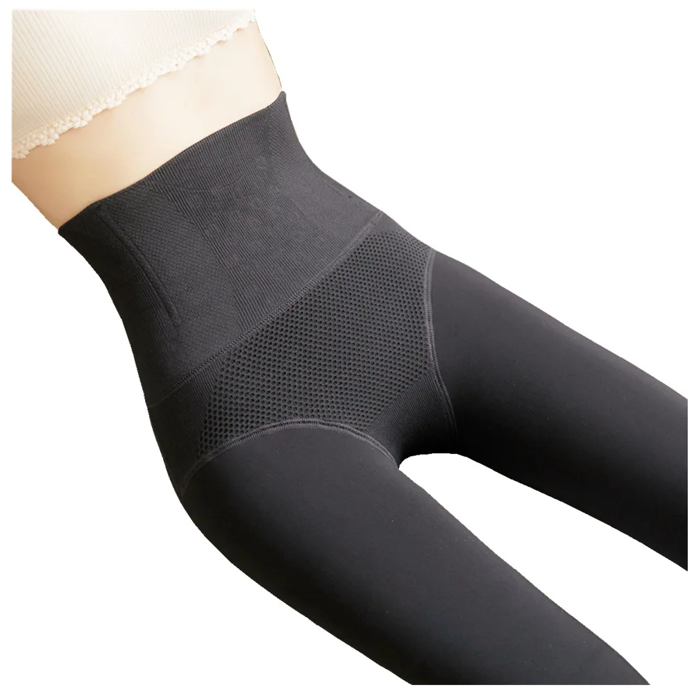 Women's High-Waist Fce-Lined Thiened Skin-Tight ey orm Pants Tummy Control Butt Lifting Base Layer Pants