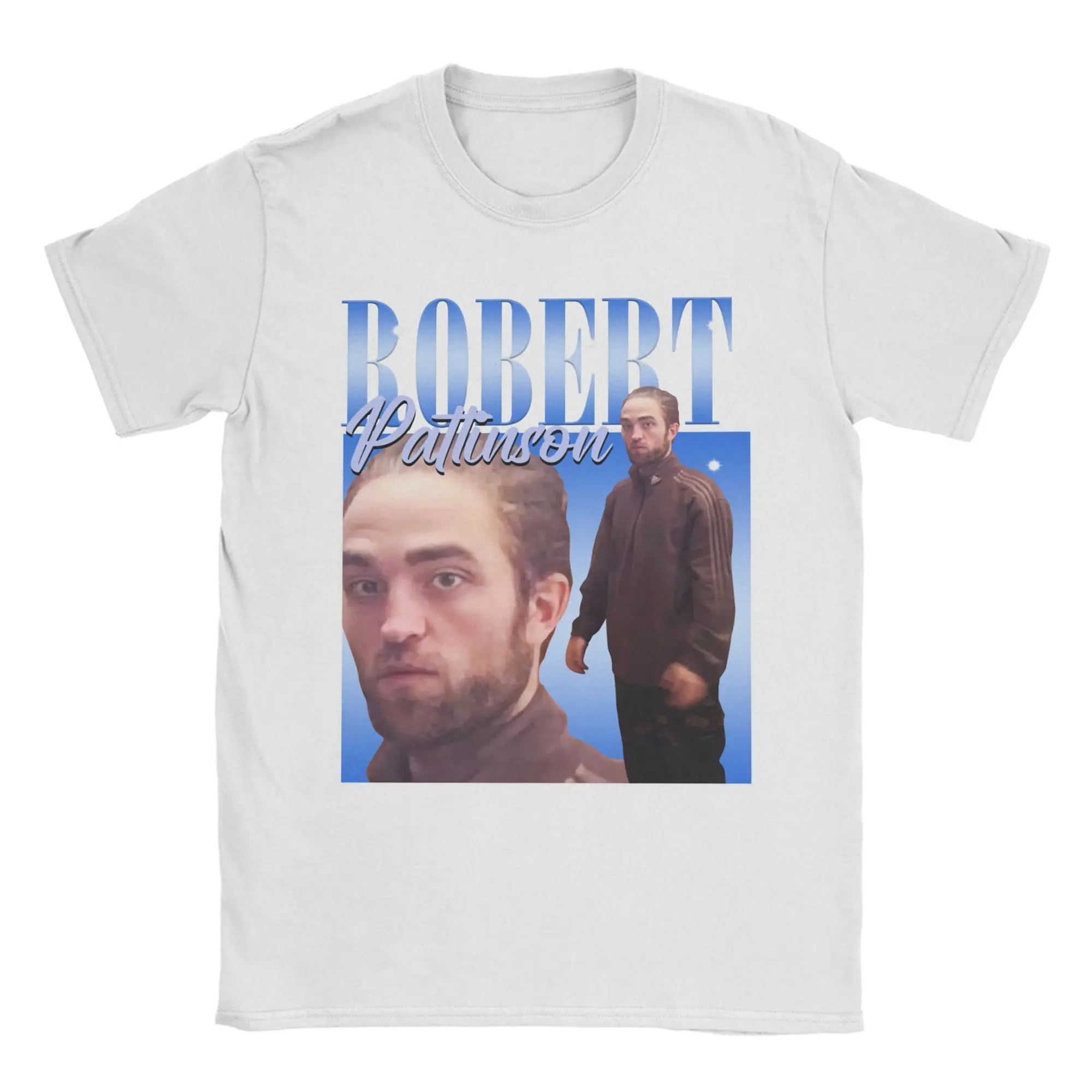 Casual Robert Pattinson Standing T-Shirt for Men Women Crewneck Cotton T Shirts 90s Vintage Short Sleeve Tees 4XL 5XL Clothing