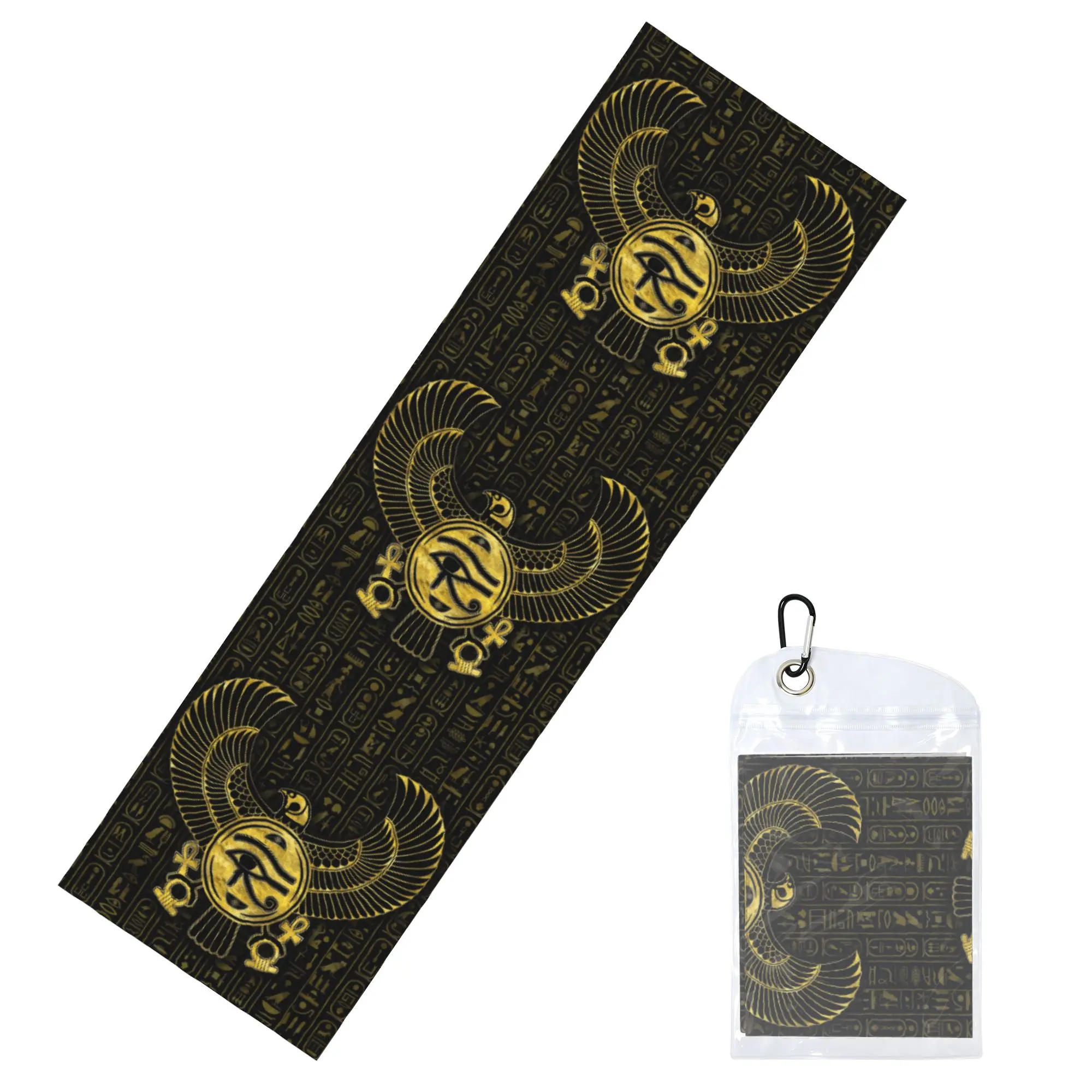 Egyptian Eye Of Horus Towel Quick Drying Wadjet Gold And Black Super Soft For Training Towels