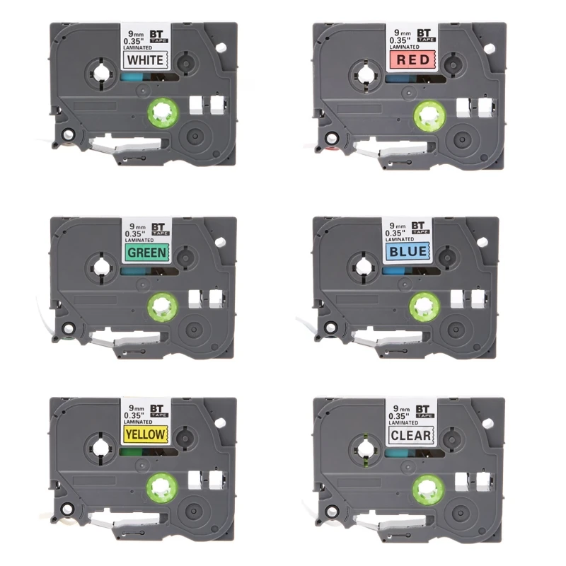 Label Maker Tape for  TZe-221 Laminated P-Touch Label Maker Model PT-200 PT-300 PT-310 PT-320 Label Tape Replace